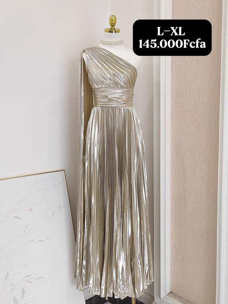 Robe Argent Plisse — visuel 1