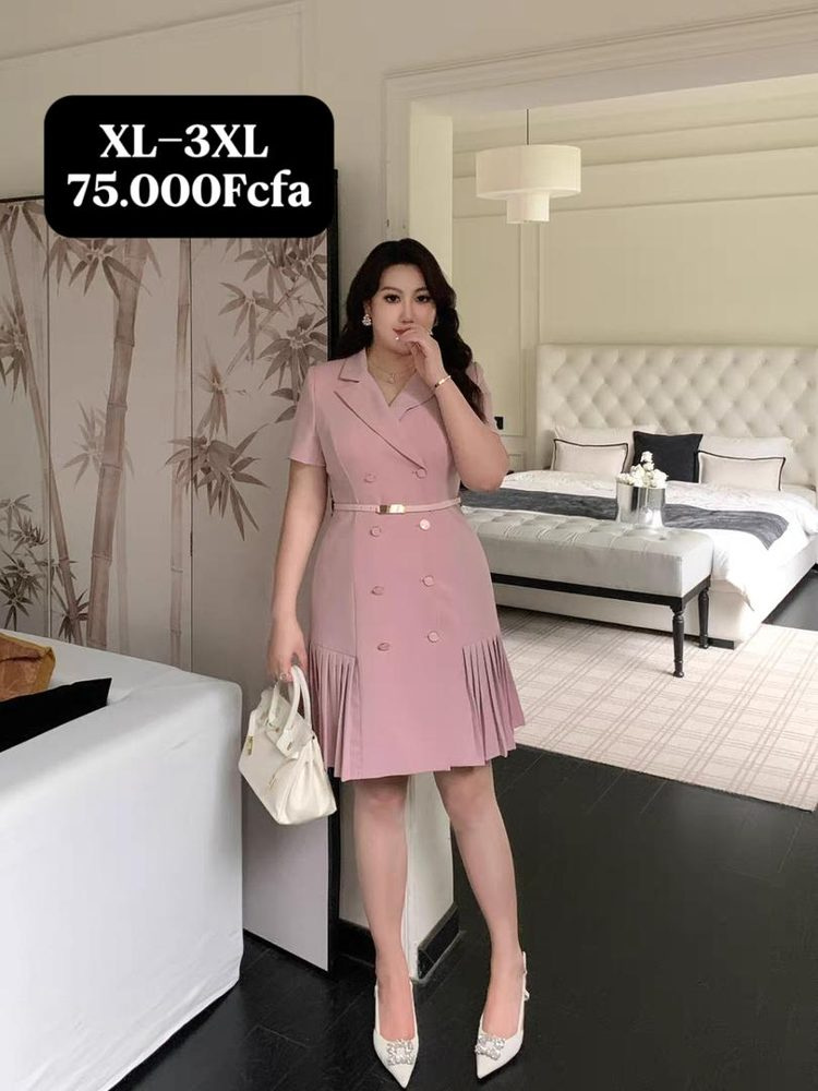 Robe Rose Plisse — visuel 1