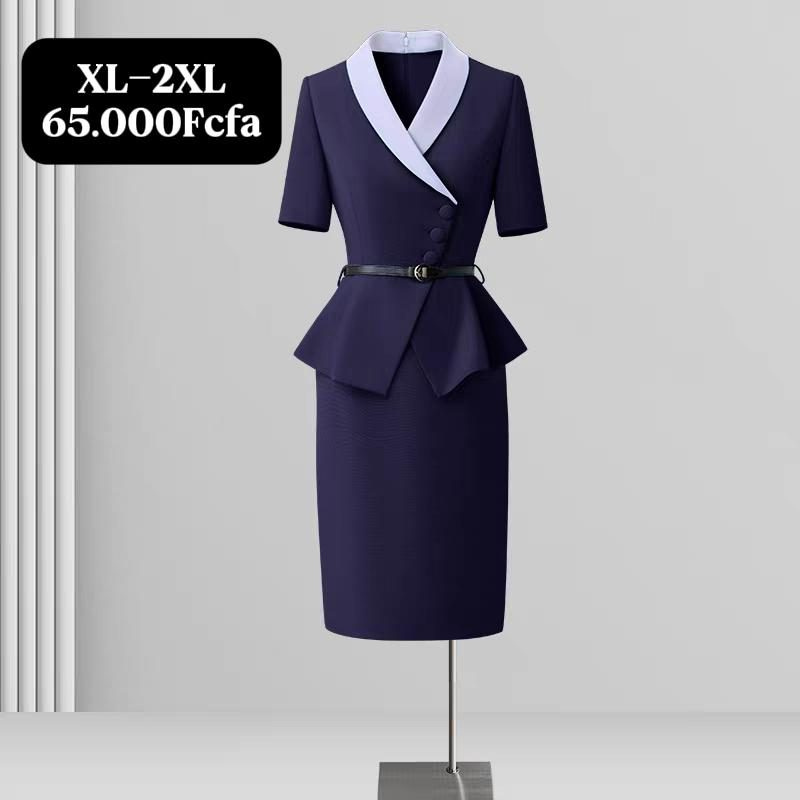 Robe Bleu Bleu Nuit Tailleur — visuel 1