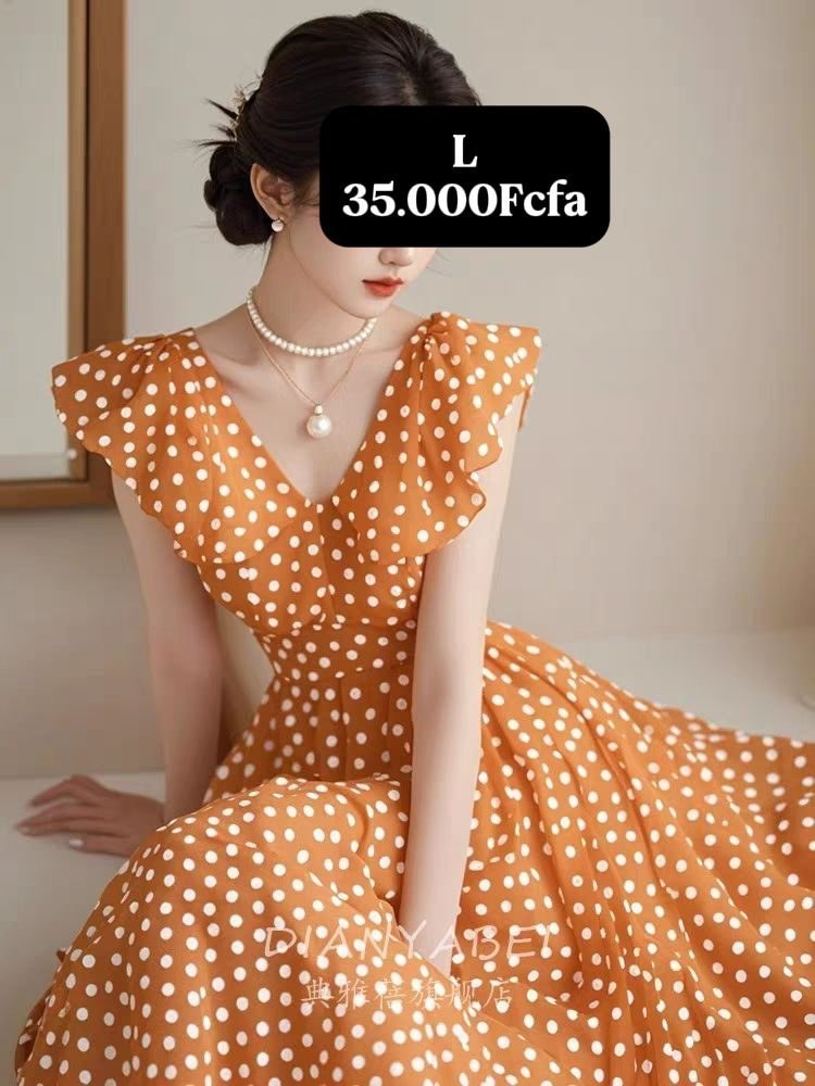 Robe Orange Pois