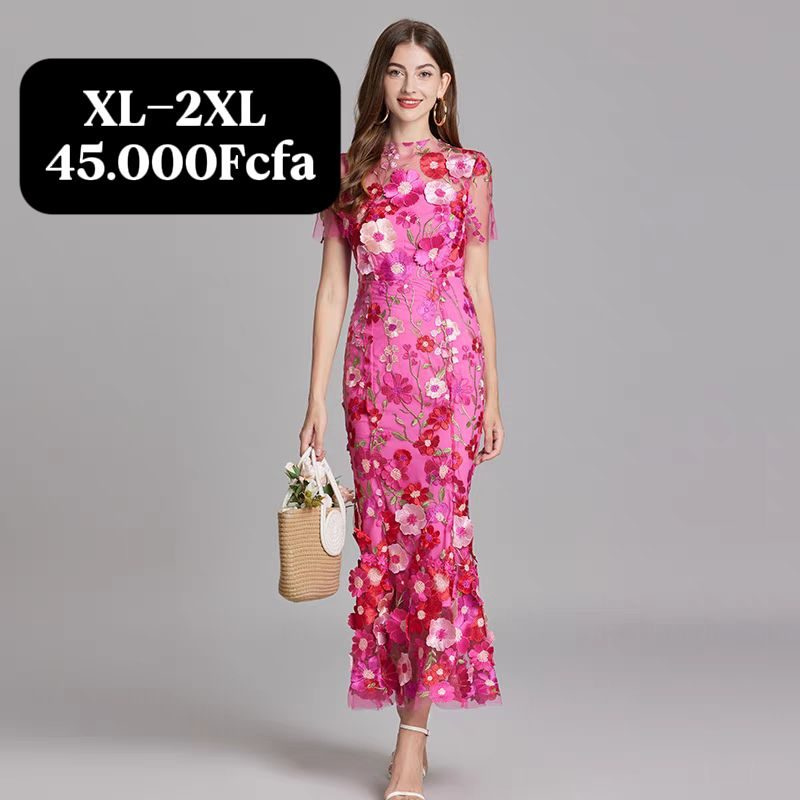 Robe Fushia Fleuri — visuel 1