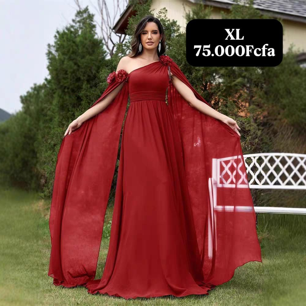 Robe Rouge Longue Manche — visuel 1