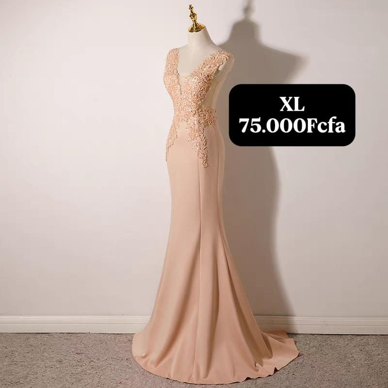 Robe Saumon Dentelle — visuel 1