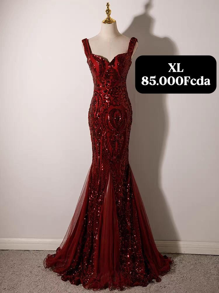 Robe Rouge Dentelle — visuel 1