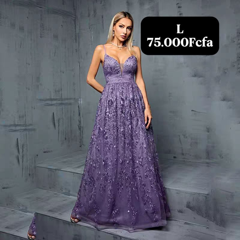Robe Violet Dentelle — visuel 1