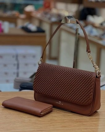 Sac A Main Plisse Brown — visuel 1
