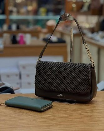 Sac A Main Plisse Coffee — visuel 1