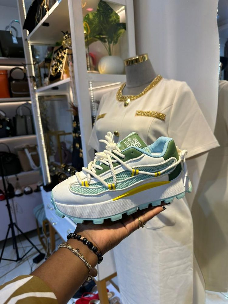 Sneakers Blanc/Vert/Jaune — visuel 1