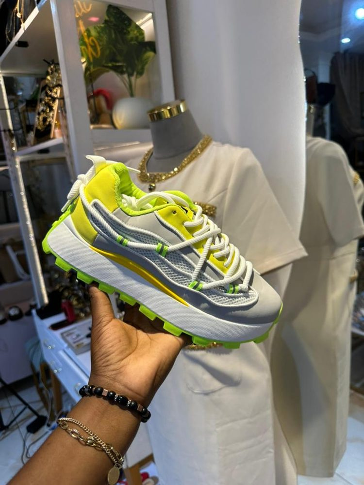 Sneakers Blanc/Vert Citron/Jaune — visuel 1