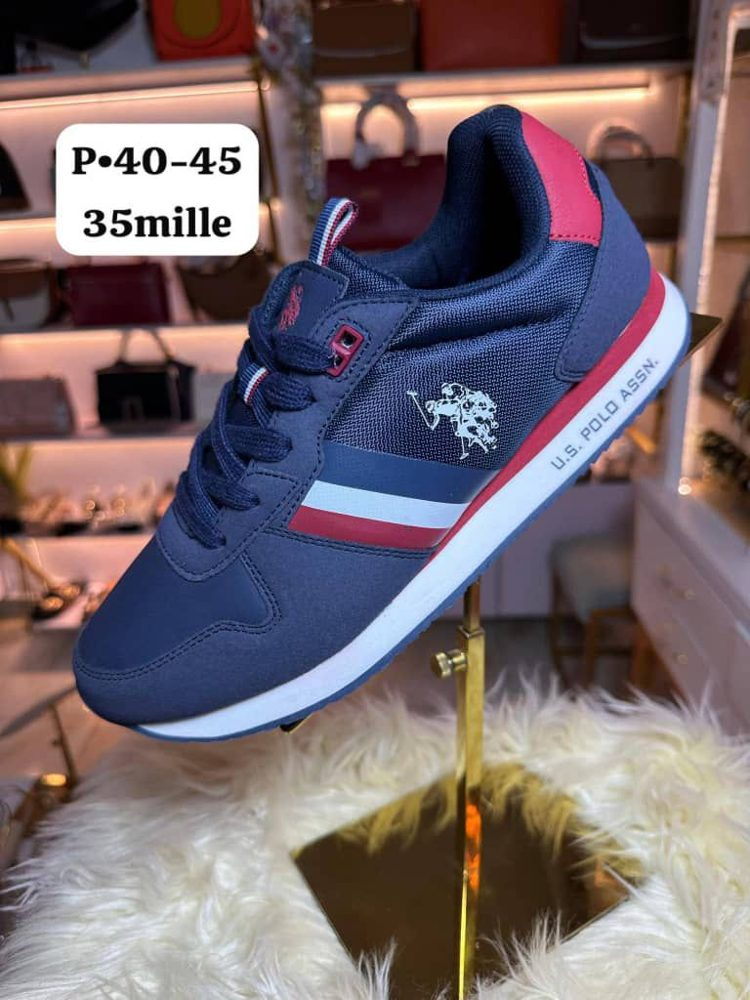 Sneakers Bleu Nuit Rouge — visuel 2