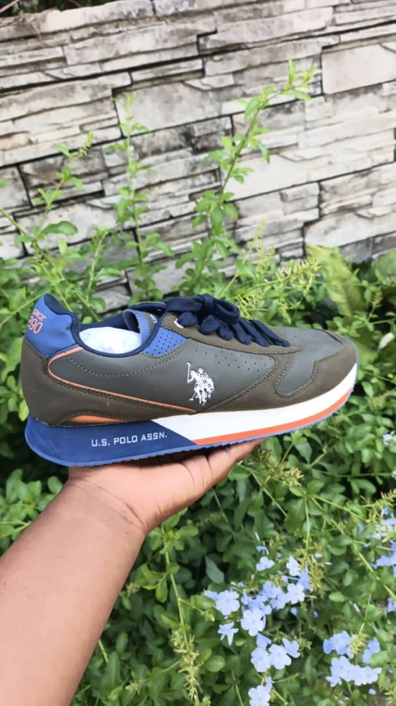 Sneakers Olive/Orange — visuel 2