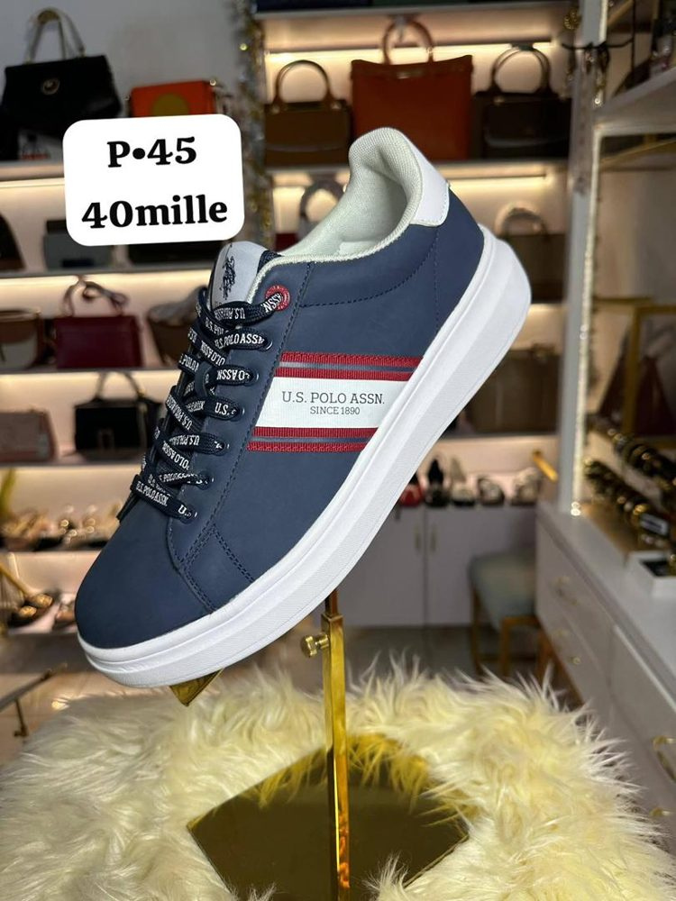 Sneakers Bleu Nuit Blanc — visuel 1