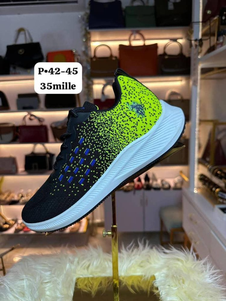Sneakers Noir Vert Point — visuel 1